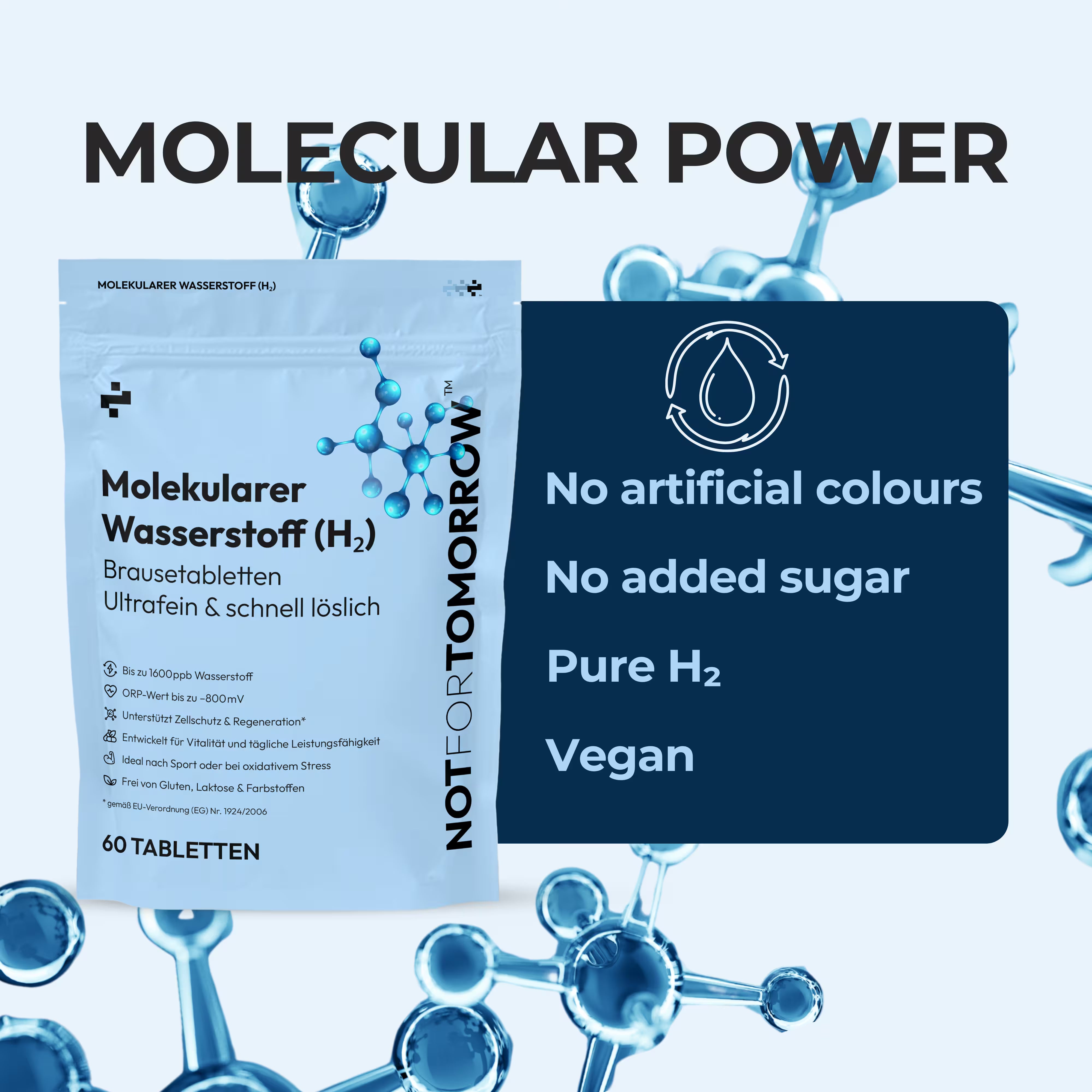 Molecular Hydrogen Tablets - Hydrogan Water Tablets (H₂)
