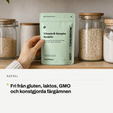 Kapsel: Fri från gluten, laktos, GMO och konstgjorda färgämnen.