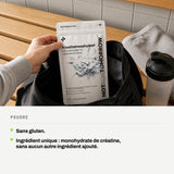 Poudre: Sans gluten. Ingrédient unique : monohydrate de créatine, sans aucun autre ingrédient ajouté.