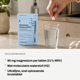 Voedingswaarden: 80 mg magnesium per tablet (21% NRV). Met moleculaire waterstof (H2). Ultrafijne, snel oplossende bruistablet.