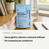 Compressa effervescente: Senza glutine, lattosio e coloranti artificiali. 60 compresse per confezione.