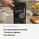 Información nutricional: 251 mg de magnesio elemental. 7 formas de magnesio. Con vitamina C.