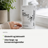 Kapsel: Glutenfri og laktosefri. Uten farge- og konserveringsmidler.