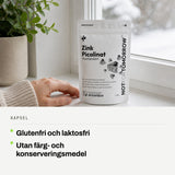 Kapsel: Glutenfri och laktosfri. Utan färg- och konserveringsmedel.